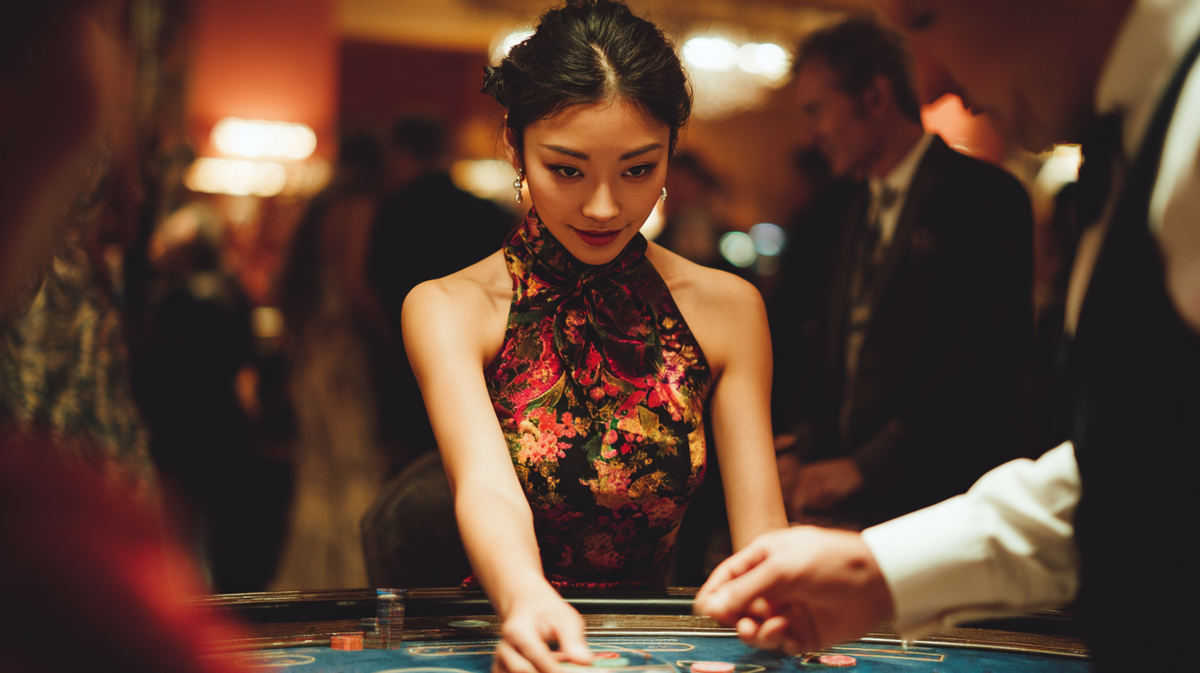 Người phụ nữ Á Đông đang tận hưởng kho game khổng lồ với hơn 5000 trò chơi tại Bet69
